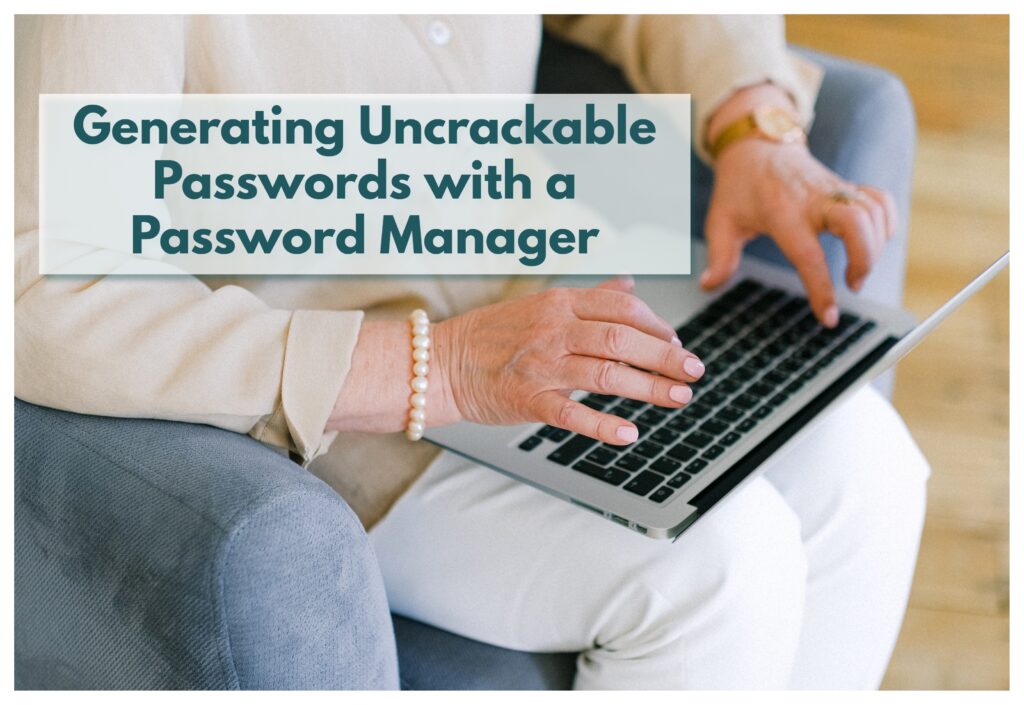 An elderly Generating Uncrackable Passwords with a Password Manager