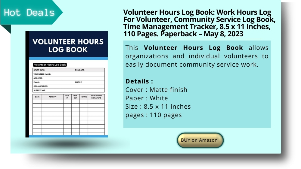 volunteer log book 