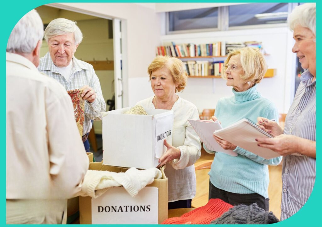 Seniors donating items no longer need to practice the art of living with less.