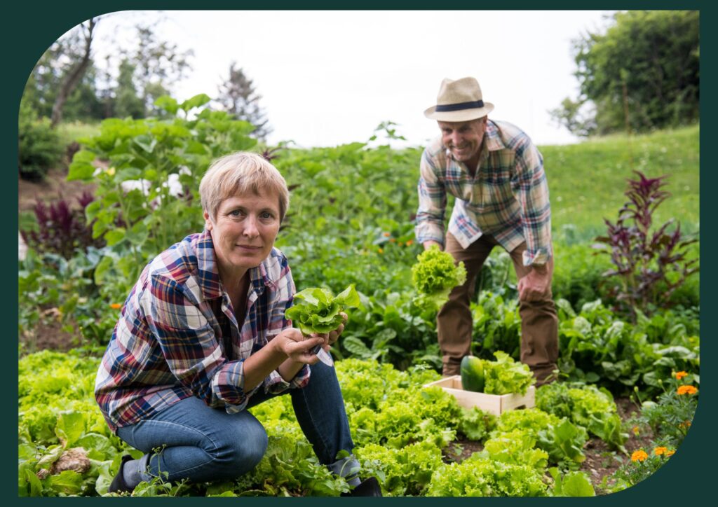 Retirement communities allow residents to grow food in gardens.
