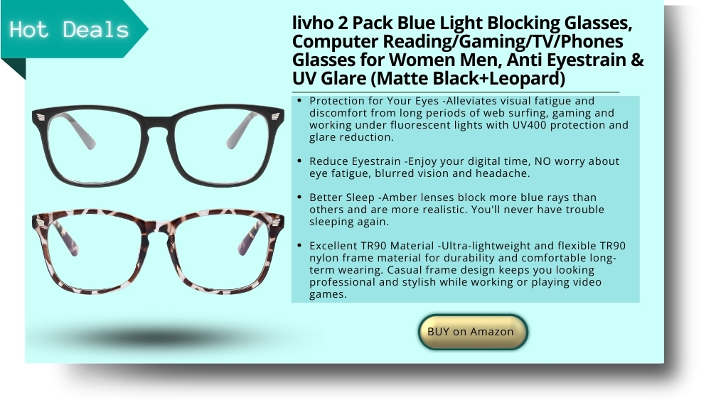 2 Pack Blue Light Blocking Glasses