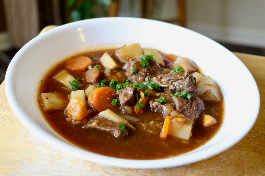 An image of an Irish beef stew, one of many cuisines found in any senior travel spots in Ireland.