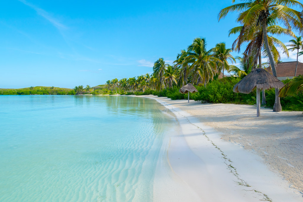 An image of a beach at Paradise Island.