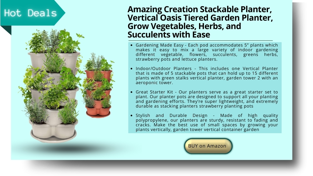 Amazing Creation Stackable Planter, Vertical Oasis Tiered Garden Planter