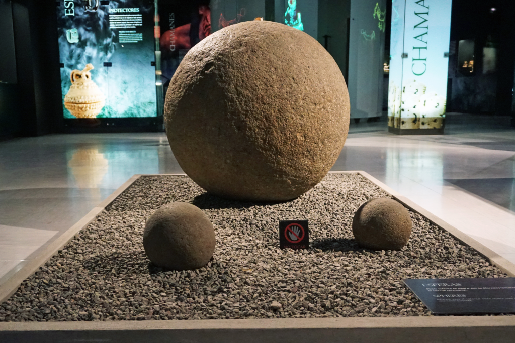 An image of a stone exhibit within the San Jose Jade Museum.