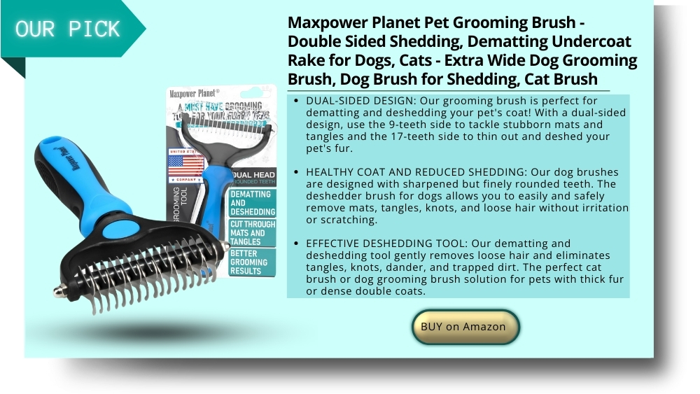 Pet Grooming Brush - Double Sided Shedding