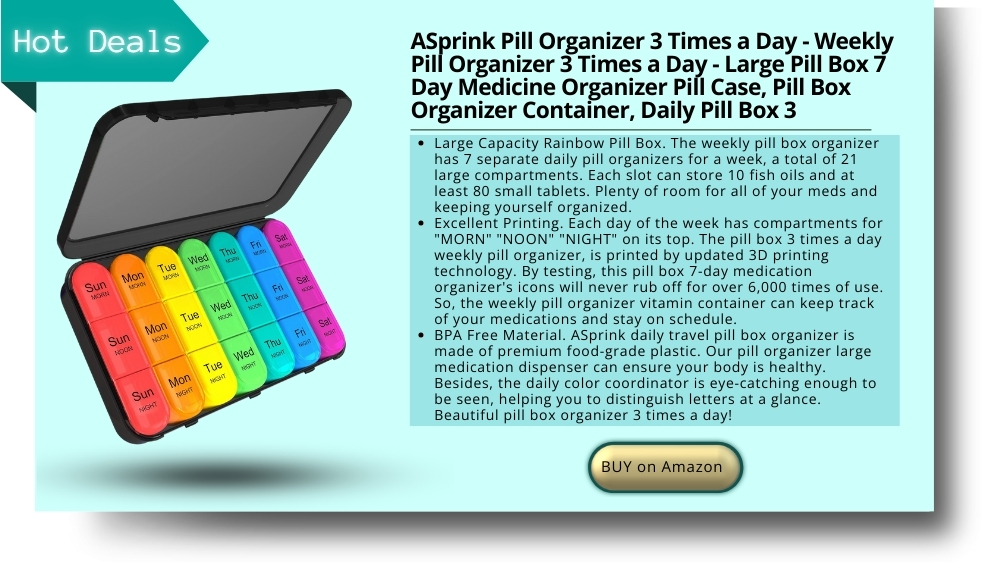 Rainbow pill storage box
