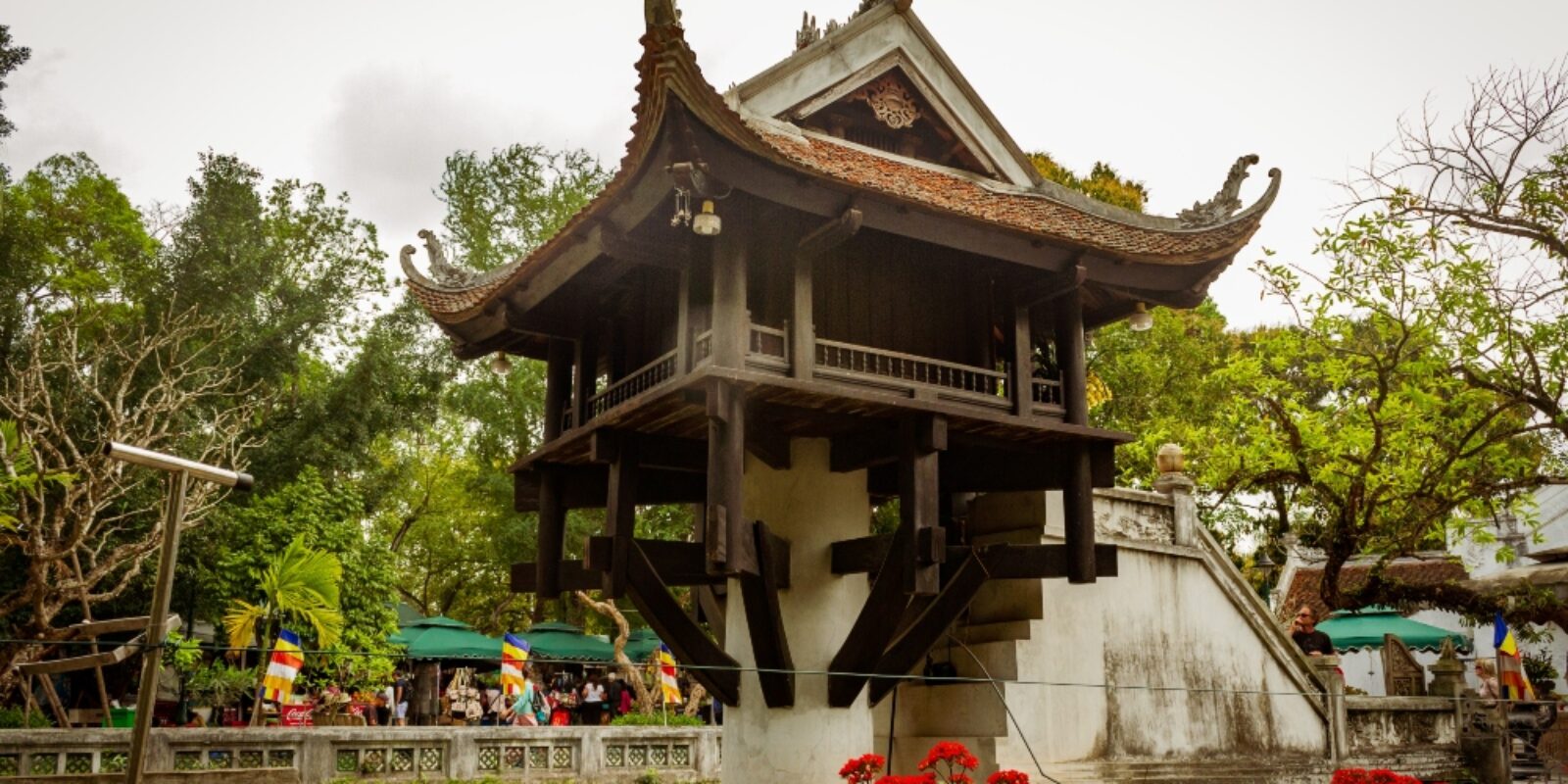 An image of a Vietnamese temple for an article about "senior trip to Hanoi."