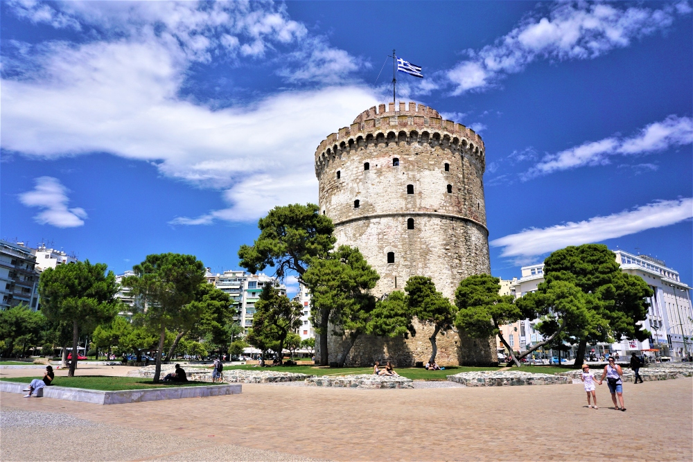 An image of the White Tower, one of many locations during a senior trip to Thessaloniki. 