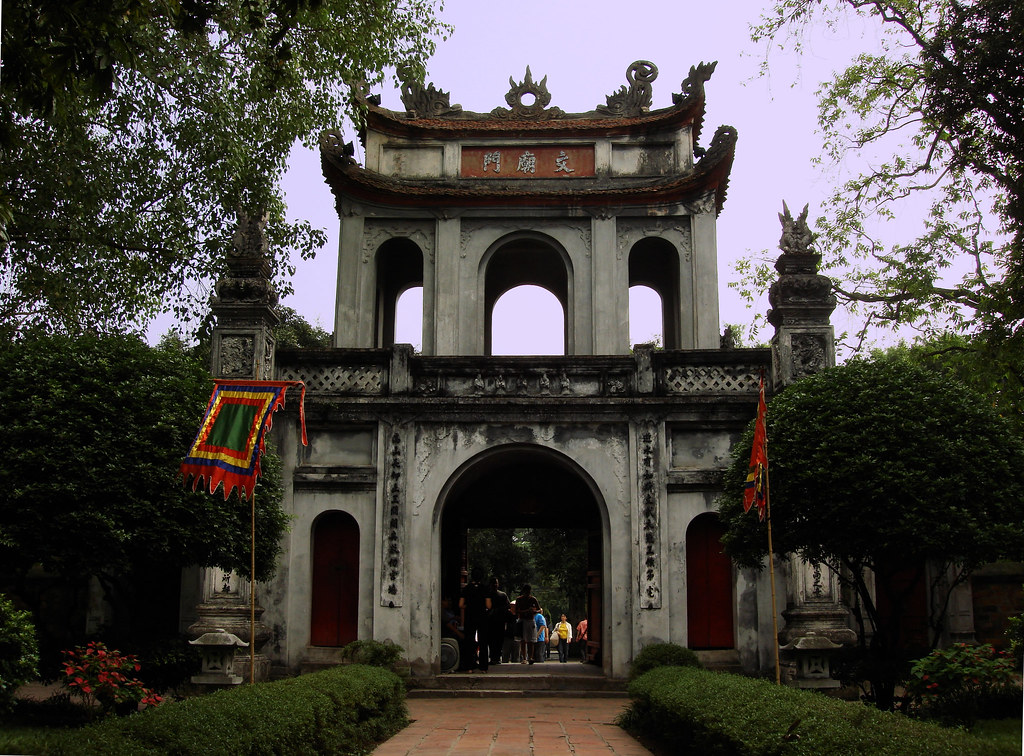 An image of the Temple of Literature in Hanoi.