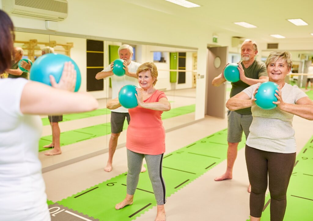 seniors in a gym