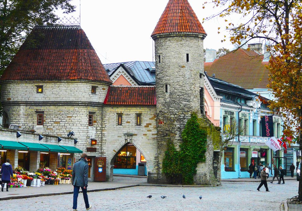 An image of the Tallinn Old Town street. 