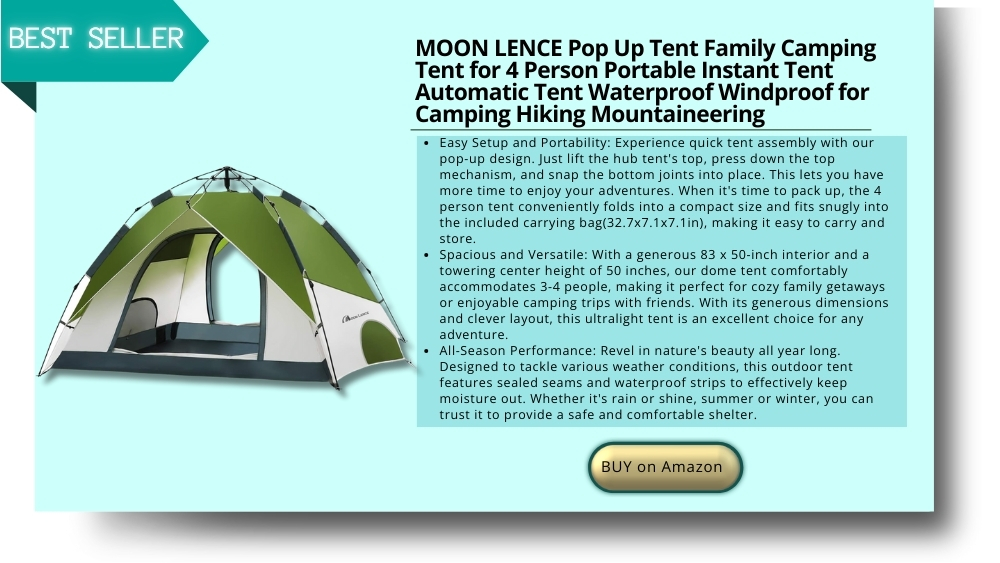 Family camping pop up tent.